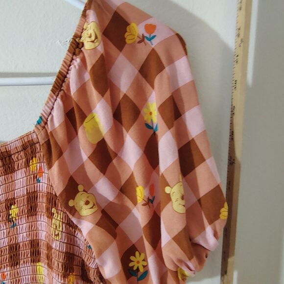 Disney Winnie the Pooh gingham allover print smock dress size small - Picture 10 of 11